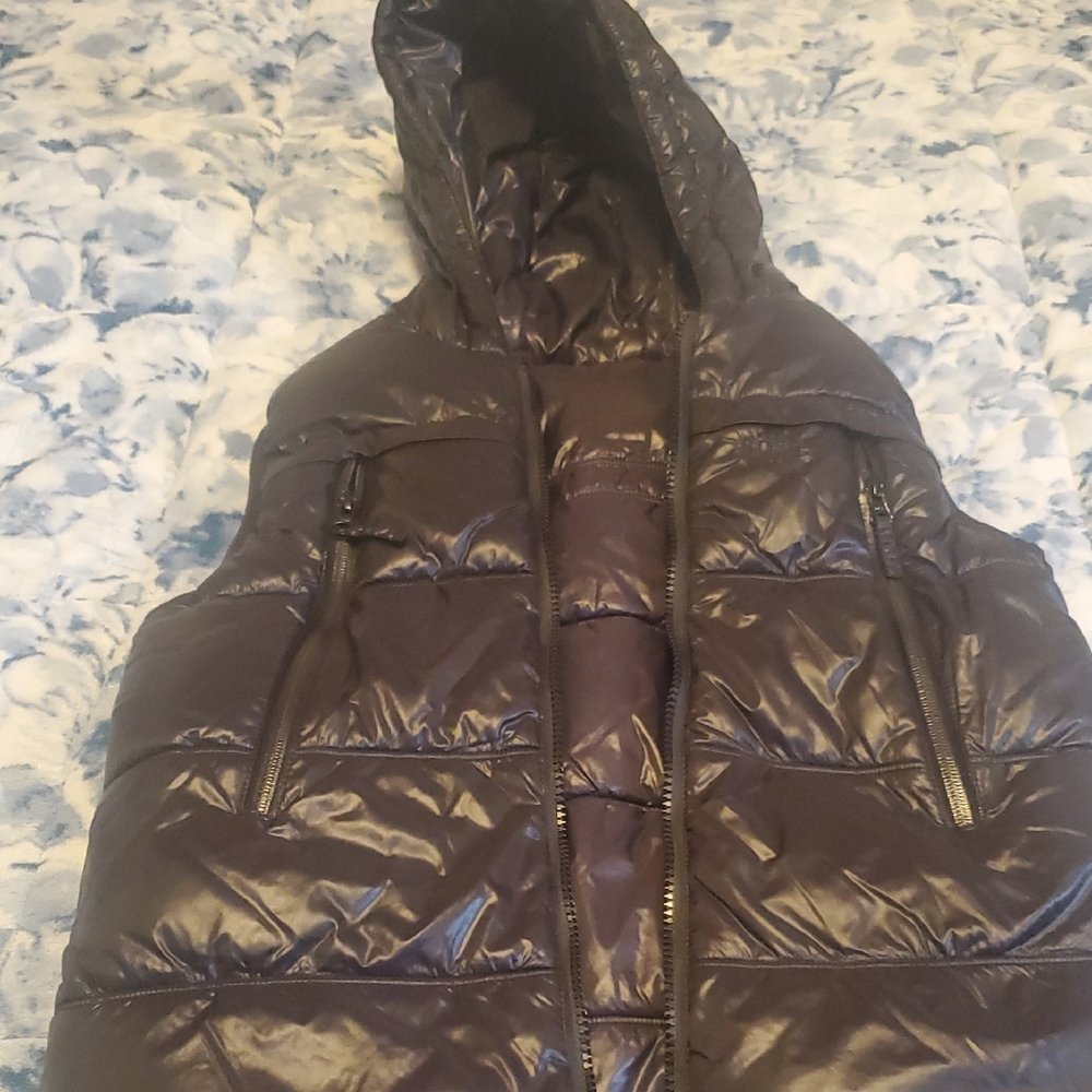 Hugo Boss Reversible Glossy Dark Vest with Hood